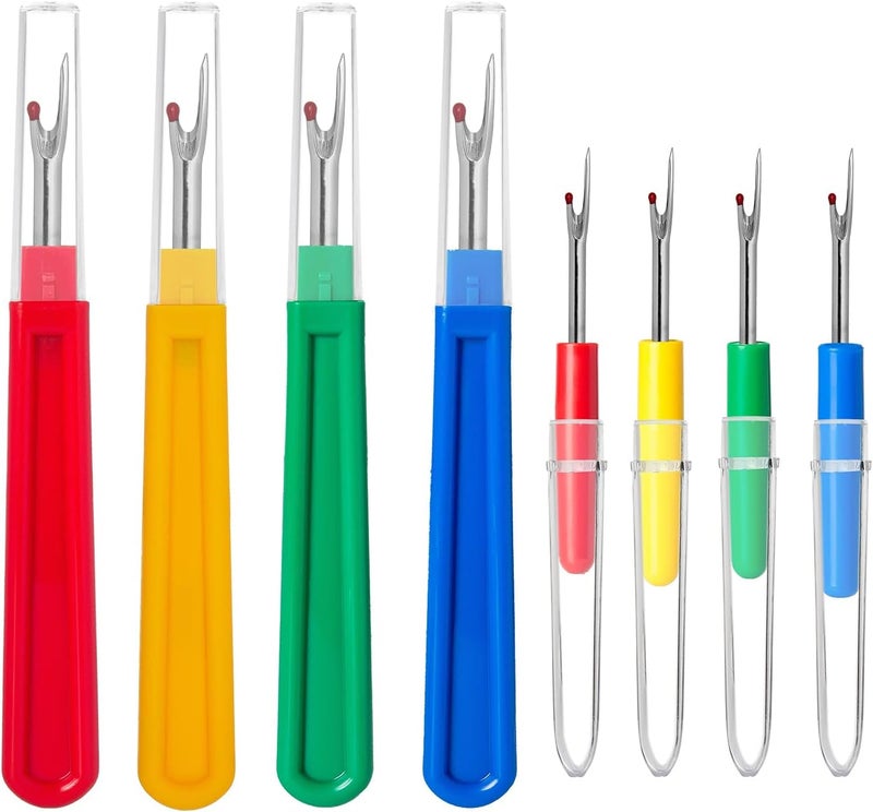 Weico 8Pcs Sewing Seam Rippers, Handy Stitch Rippers for Sewing/Crafting Removing Threads Tools (4 Large & 4 Small) - Image 1